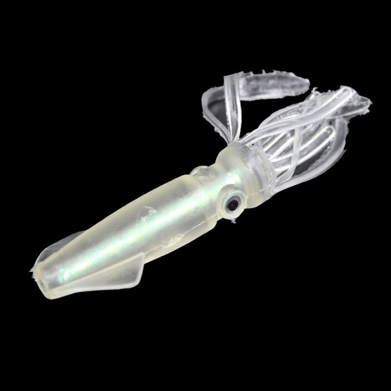 Transparent soft squid lure baits 10.5cm/9g sea bass trolling fishing lure.l8