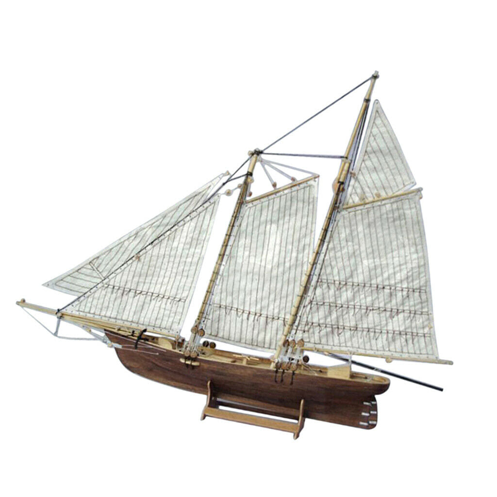 Crafts 1:120 DIY Kits Boat 1851 America Wooden Sailboat Ship Puzzles Toys