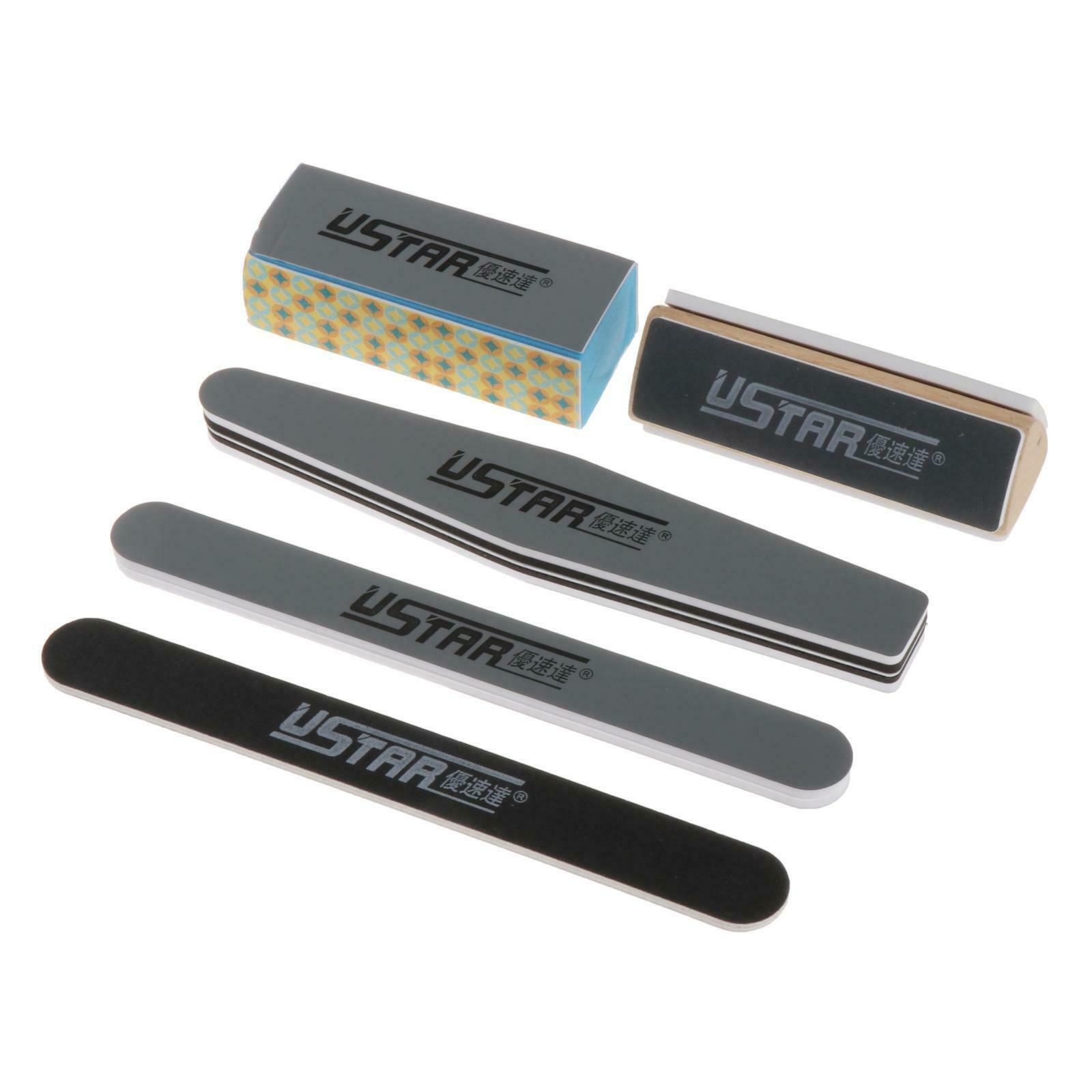 5 Shapes Double Side Nail Files Grinding Buffer Emery Board Modelling Tools