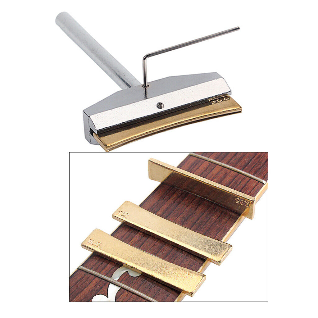 3Pcs Electric Guitar Repair Tool Metal Fretboard Press Caul Inserts Golden