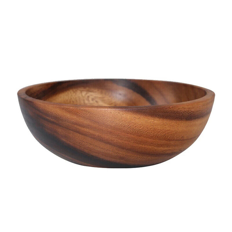 Salad Bowl Practical Durable Wooden Simple Storage Holder Kitchen Bowl Cu.l8