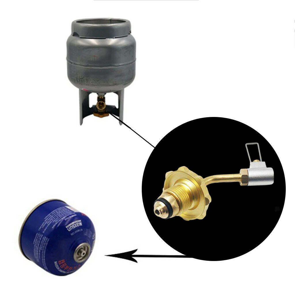 Lightweight Metal Propane Tank Adapter Gas Tank Inflatable Valve for Stove
