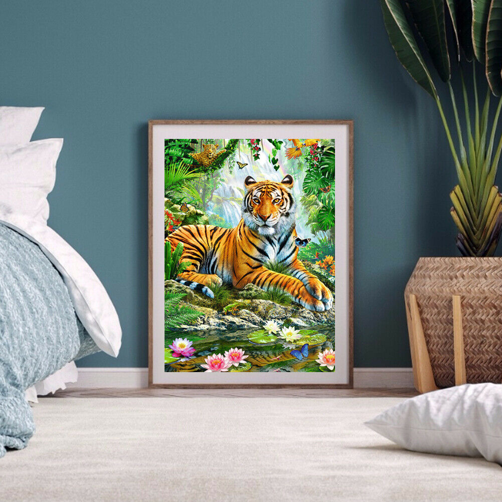 Tiger Full Drill Square Diamond Painting 5D DIY Mosaic Kit for Bead Art @