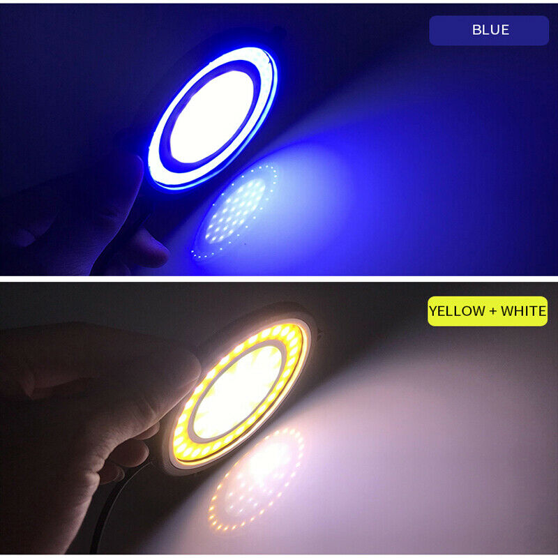 2PCS 5 inch Car Daytime Running Light Round Shape White LED COB Driving Fog Lamp