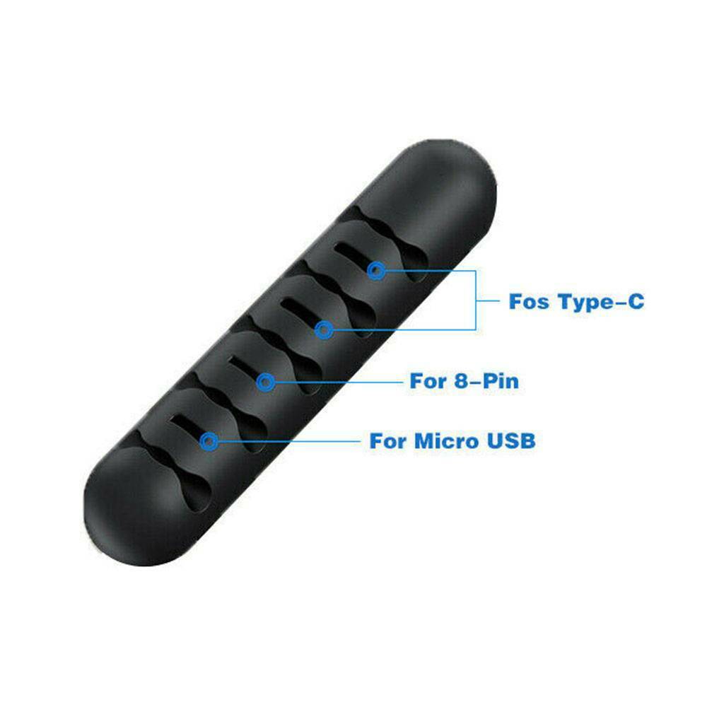 5-Clips Cable Winder Management Black Magnetic Plugs Organizer Wire Holder ~~