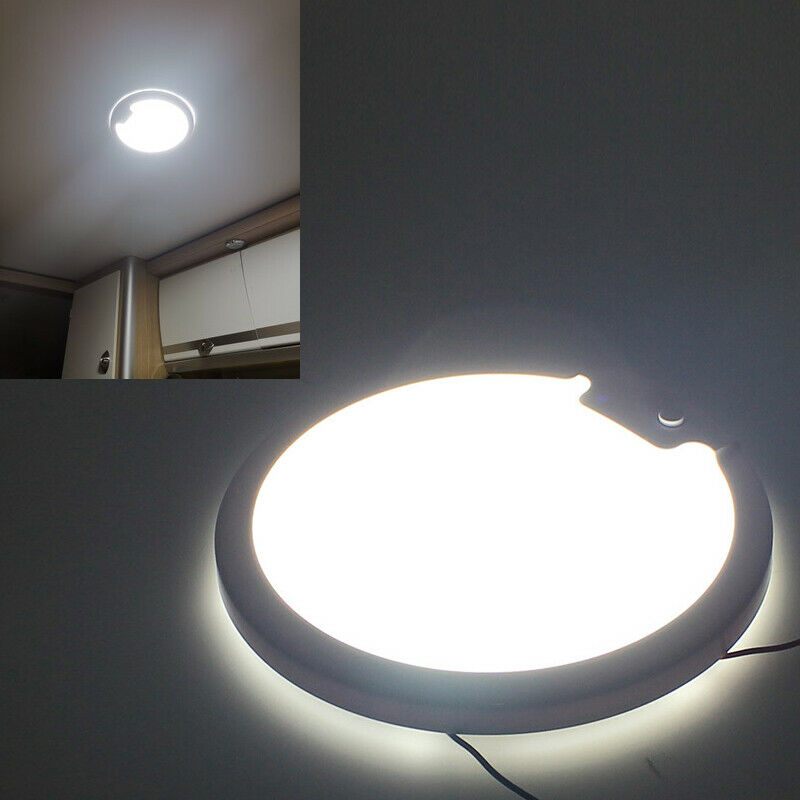 20CM Round RV Camper Yacht Ceiling Fixtures Light Indoor Lighting +Switch 12/24V