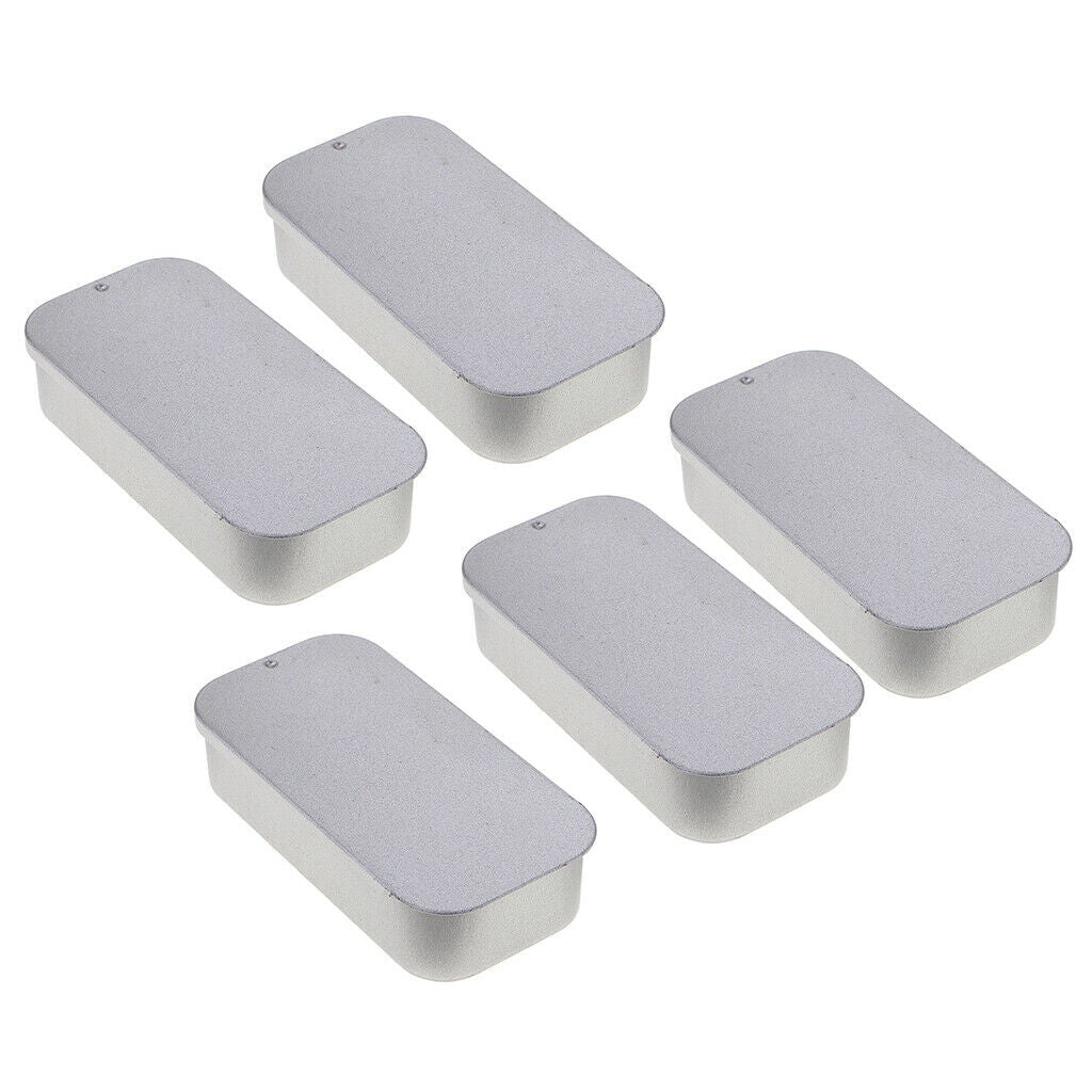 5x Slide Top Tin Box Cake Chocolate Candy Soap Storage Sample Organizer