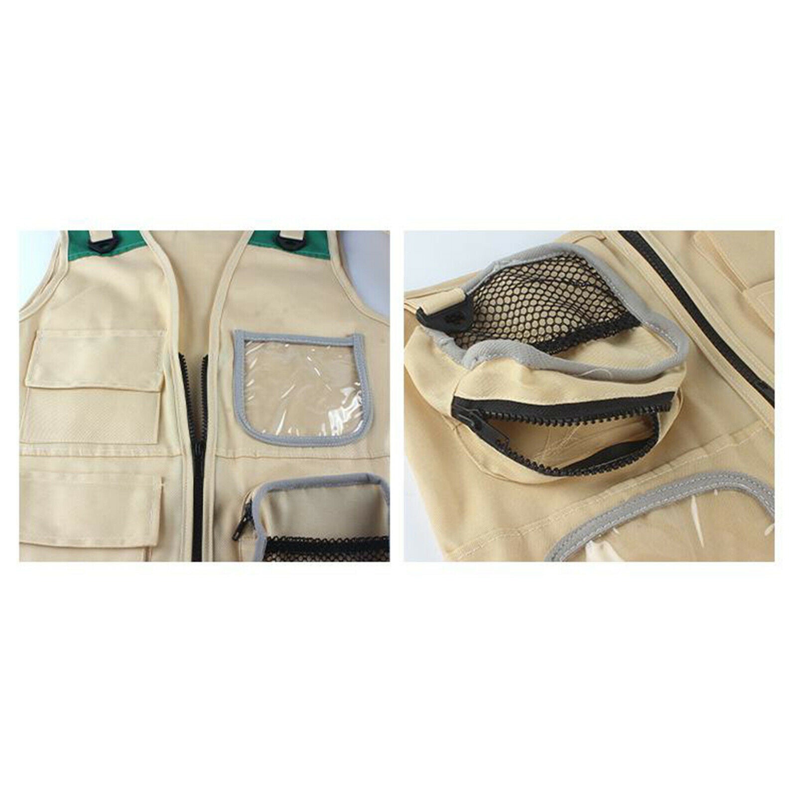 Durable Toddlers Cargo Vest and Hat Set Safari Costume for 3-7 Year Olds