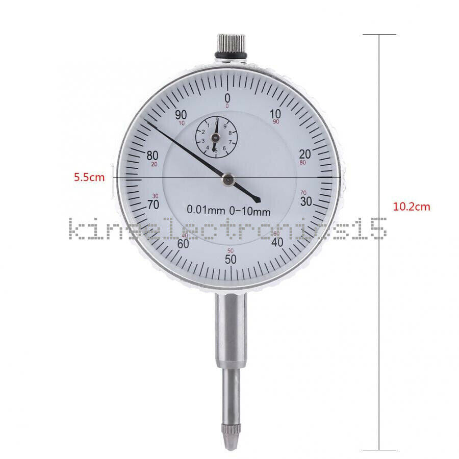 1X 0.01mm Accuracy Dial Indicator Gage 0-10mm Outer Measuring High Accuracy