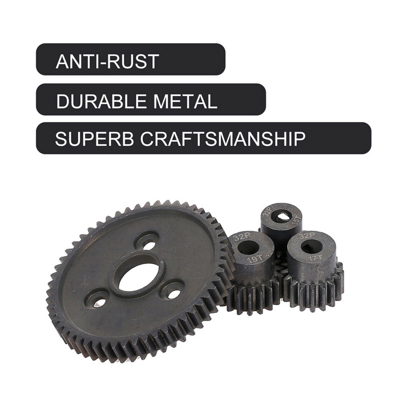 Hard Steel 54T 0.8 Spur Motor with Pinions Fit for Slash 4x4 1/10 Parts