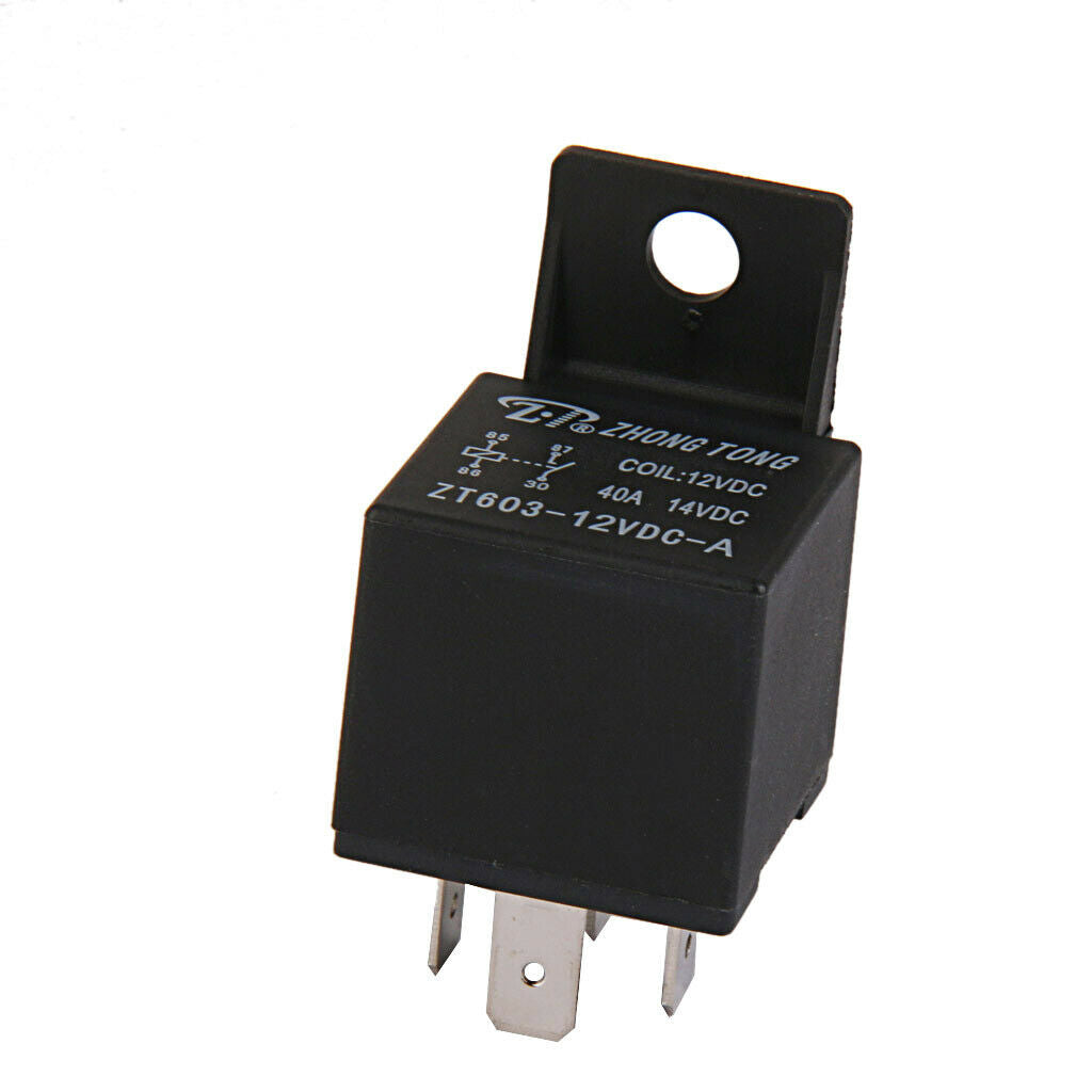 Automotive Relay, 4 Pin SPST Contact Arrangement, Quick Connect Terminal, 40