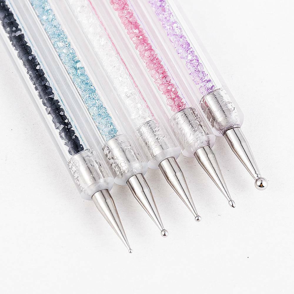 5x Nail Art Pen 2-Way Dotting Drawing Painting UV Gel Liner Polish Brushes Set