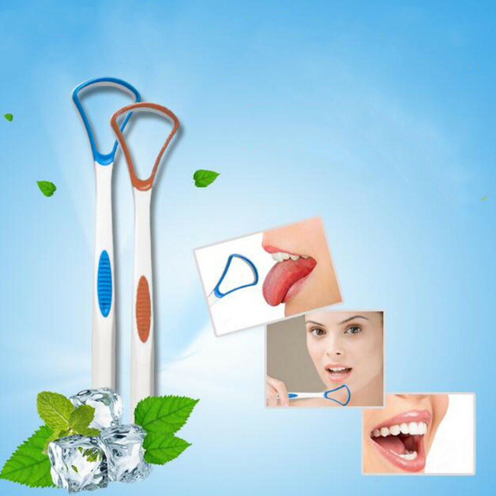 Tongue scraper oral dental care plastic tongue cleaner brush tool for ora.l8