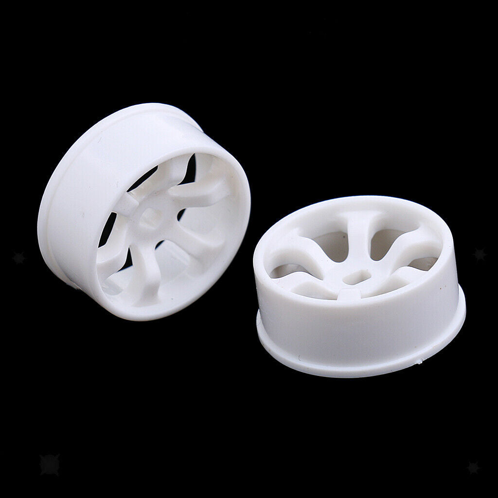 Pack of 4 1:28 White RC Wheel Rims for WLtoys K989 Drift Car Upgrade Parts