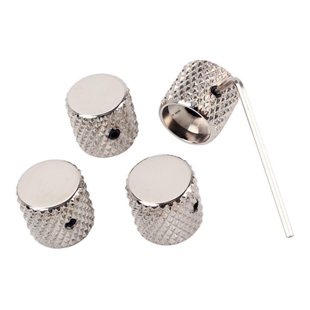 Pack of 4 Electric Guitars Knobs 20mm for TL Guitars Instrumental Kit Nickel