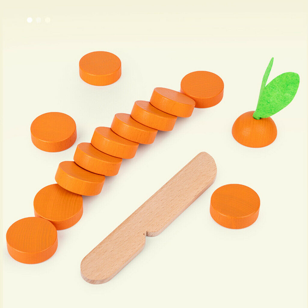 Wood Simulation Radish Fine Motor Skill Development Toys Gift for Toddlers
