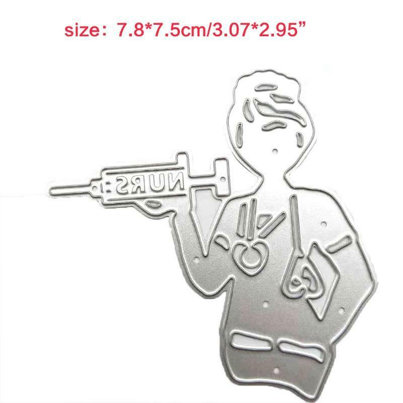 Nurse Metal Cutting Dies Stencil DIY Scrapbooking Album Paper Card Template Mold