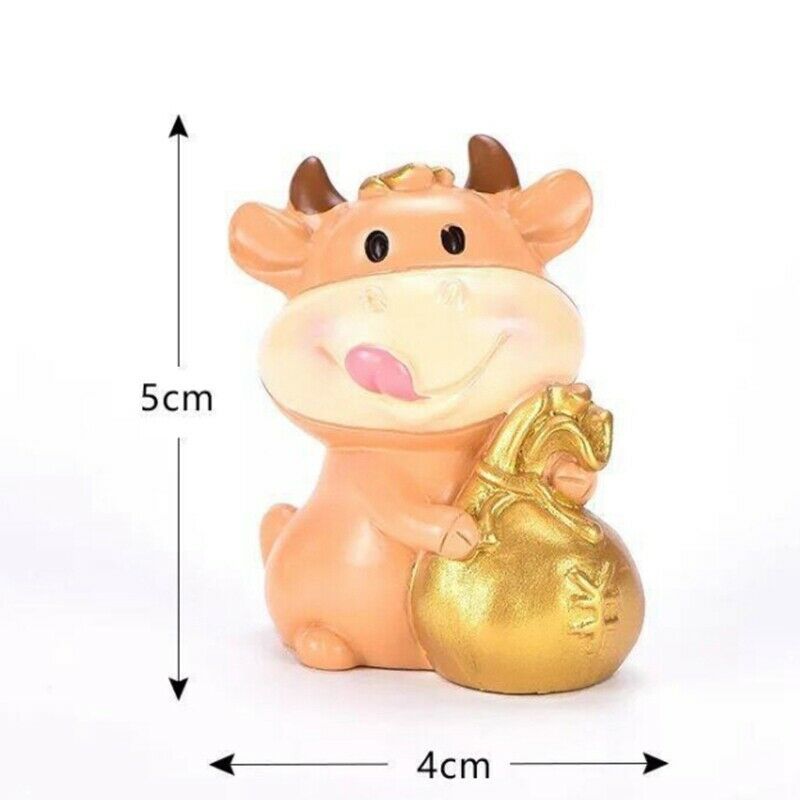 Fortunate Cow Chinese Zodiac Year Ox Cow Cake Toppers Landscape Decor New YeR7I6