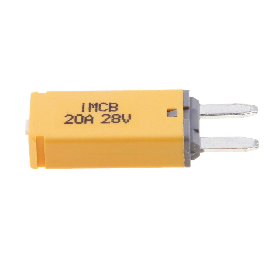 2 Pieces 15A+20A Car ATM Mini Blade Fuse Kit Circuit Breaker Manual Reset