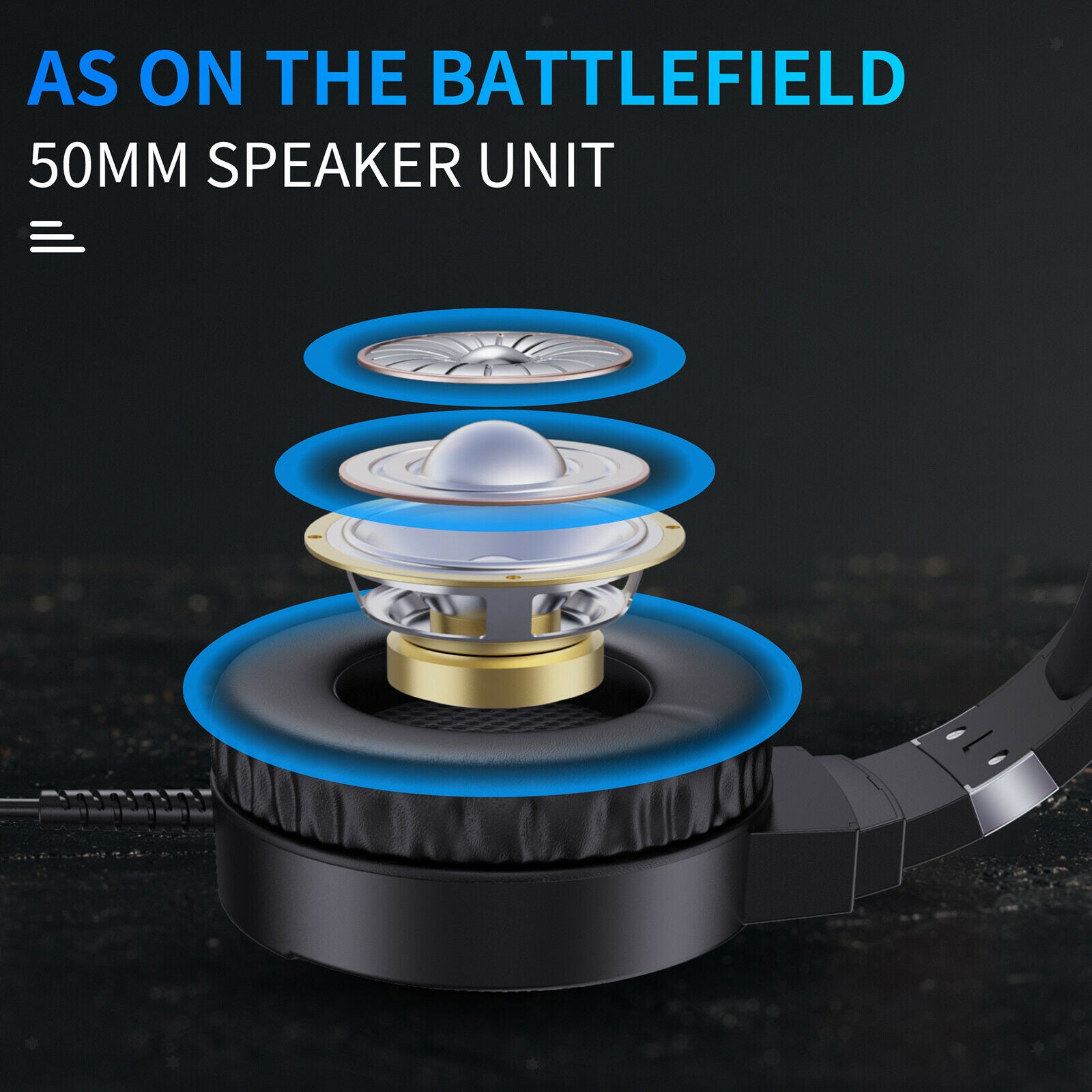 3.5mm Professional Gaming Headsets LED Headphones with Mic for PC Laptops
