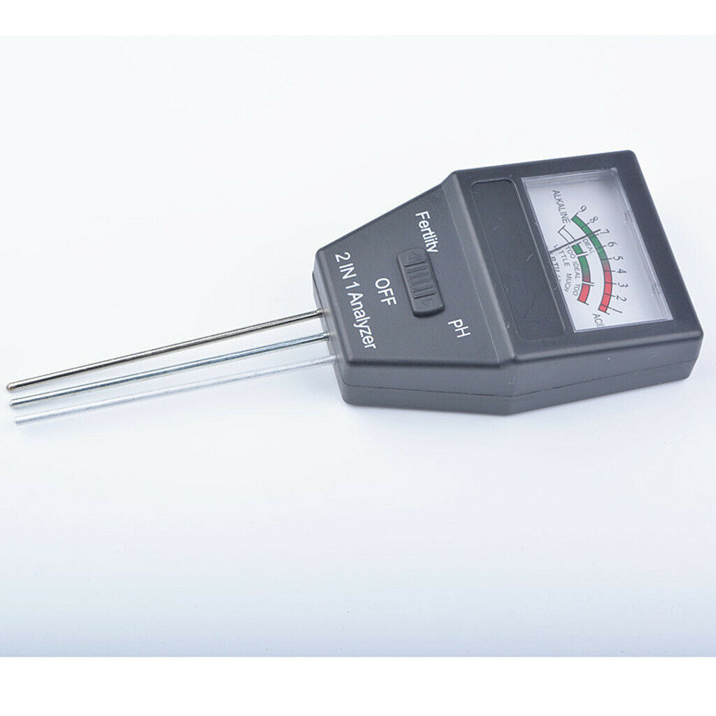 2 In 1 Soil PH Meter Fertile Tester Soil Test Kit for Gardening Farming Test