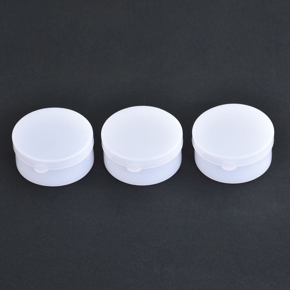 50PCS White Plastic Cosmetic Sample Container 10g Jars Pot Small Empty Box