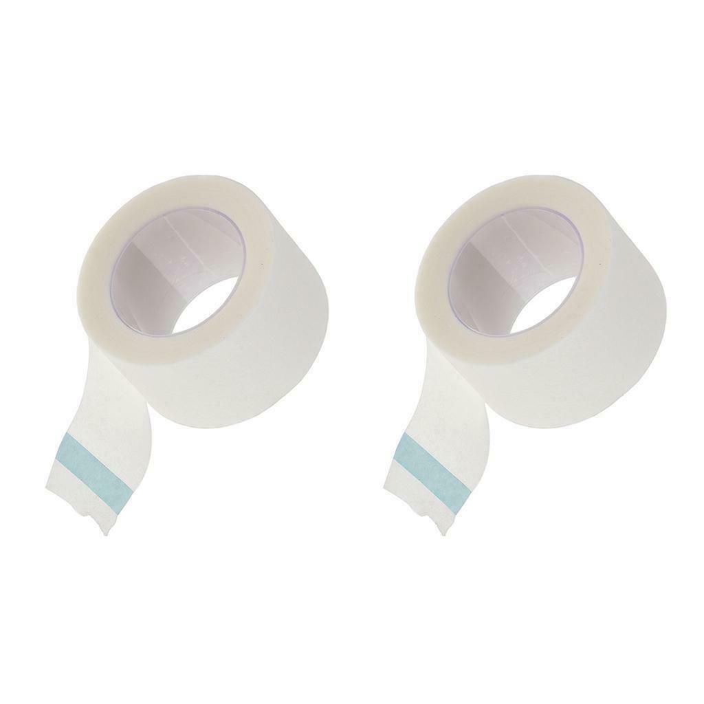 2 Rolls Non-woven Fabric Adhesive Lashe Tape For Eyelash Extensions Grafting