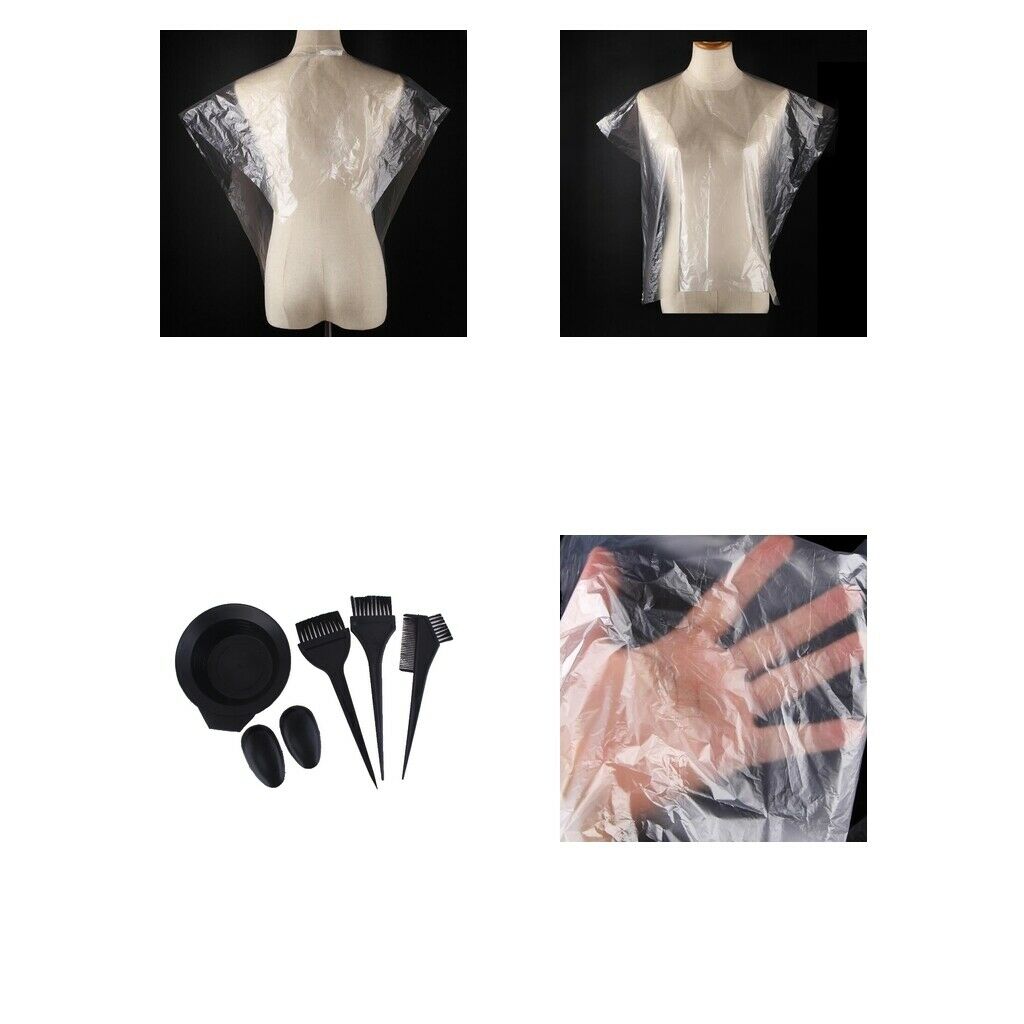100Pcs Disposable Hair Cutting Cape Gown Hairdresser Barber Capes +Gifts