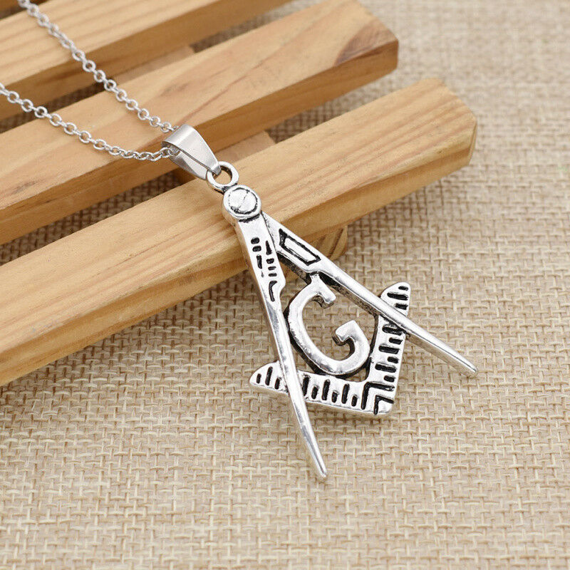 Titanium Steel G Necklace Free-Mason Masonic Symbol Charity Spirit New Jewelry