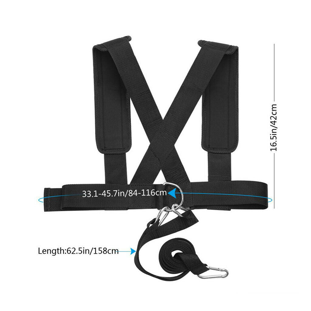 Sled Pulling Strap Resistance Belt Workout Physical Training Gym Exercise