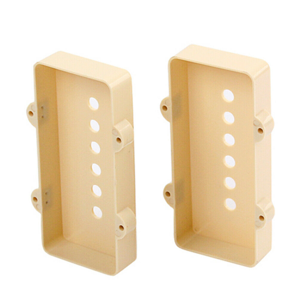 Pack of 2 Soapbar Electric Guitar Single Coil Pickup Covers Lids 52mm(Beige)
