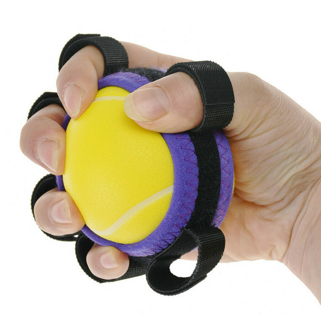 Soft Hand Finger Grip Ball Trainer Exerciser Power Fitness Ball Yellow