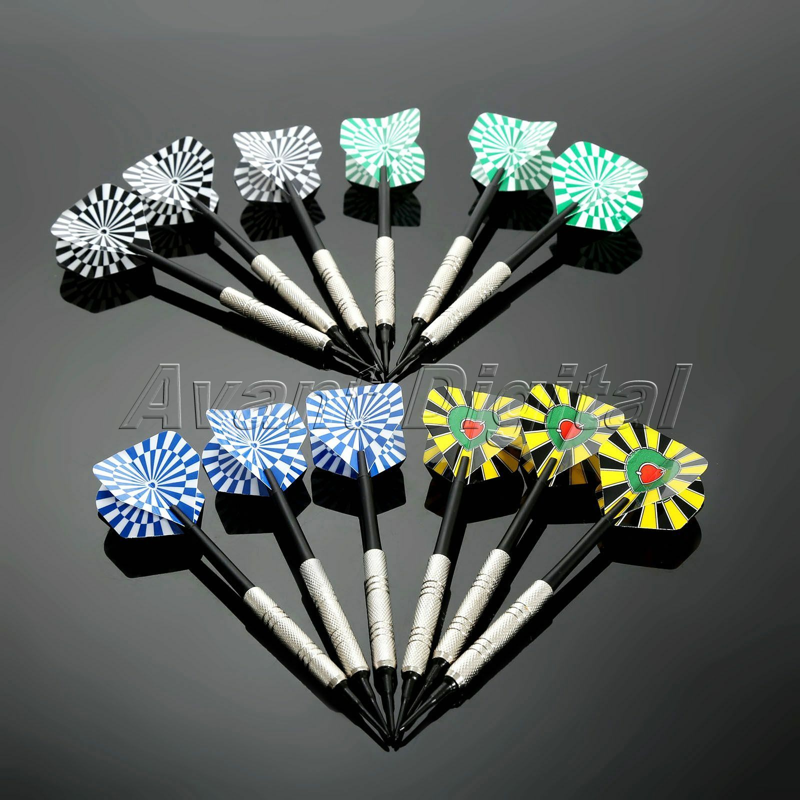 Cool Darts 12Pc With 50Pcs Extra Soft Tips Comfortable Brass Barrel Indoor Sport