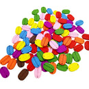 200 Pieces Hand-colored Label Shaped Wooden Buttons Labels