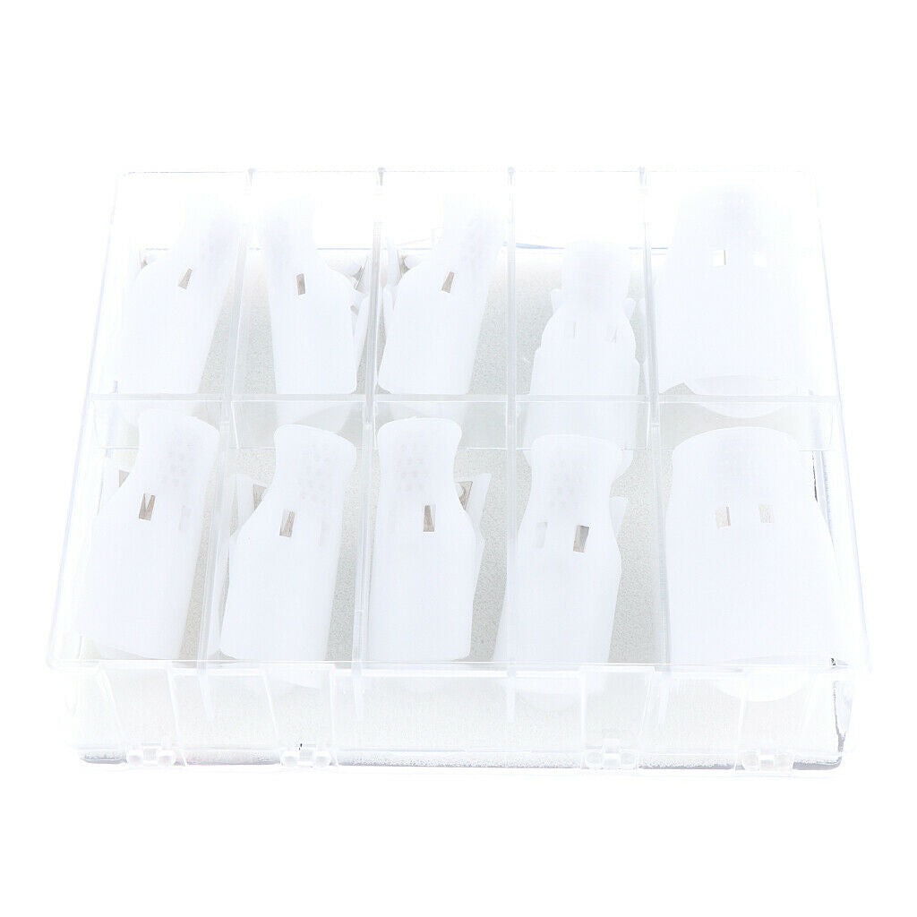 10pcs/set Gel Nail Polish Remover Clips Cover Soak Off Clip Cleaner Tools Feet
