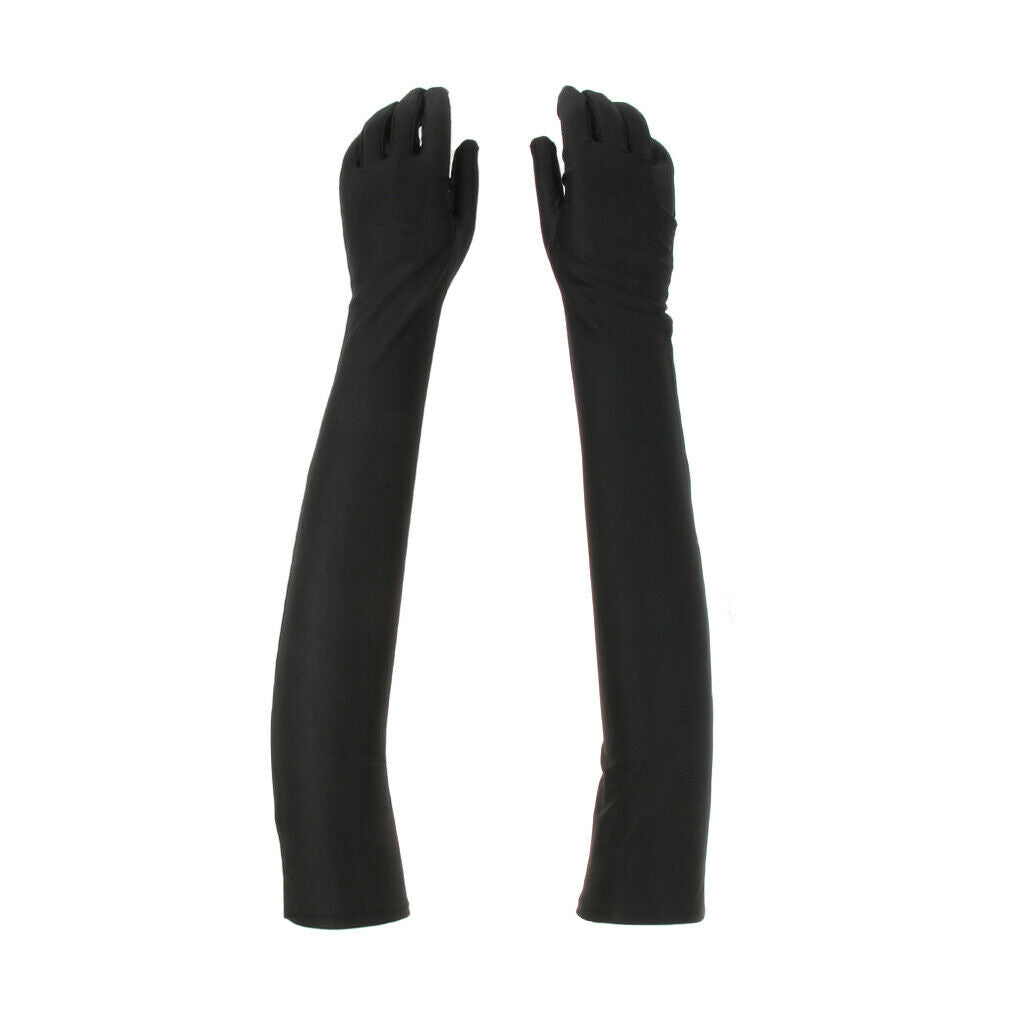 2x Women Long 1920s Opera Gloves Evening Wedding Sun Block Elbow Gloves