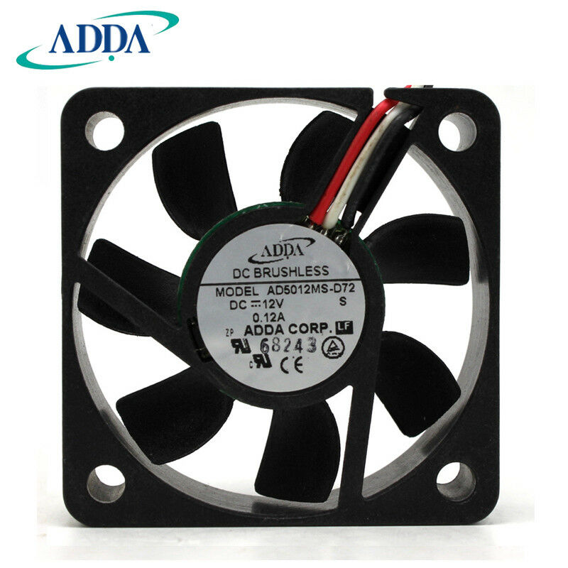 For ADDA AD5012MS-D72 Chassis cooling fan 5015 12V 0.12A 5CM 3pin