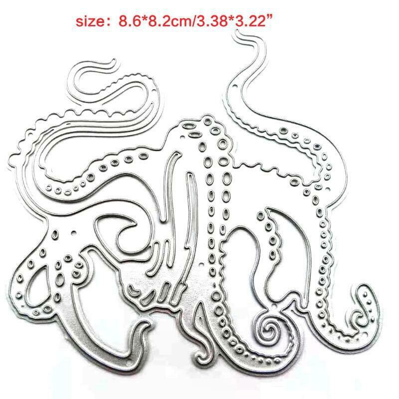 Octopus Metal Cutting Dies Stencil DIY Scrapbooking Album Paper Card Template