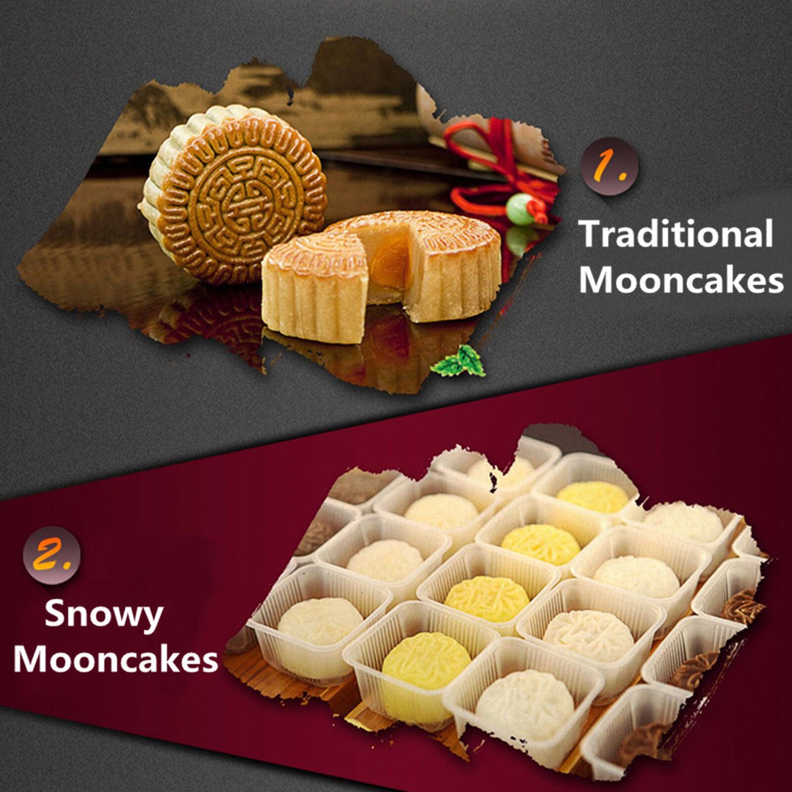 75g Mooncake Mold + 8 Flower Stamps DIY Baking Pastry Round Moon Cake Mould Tool
