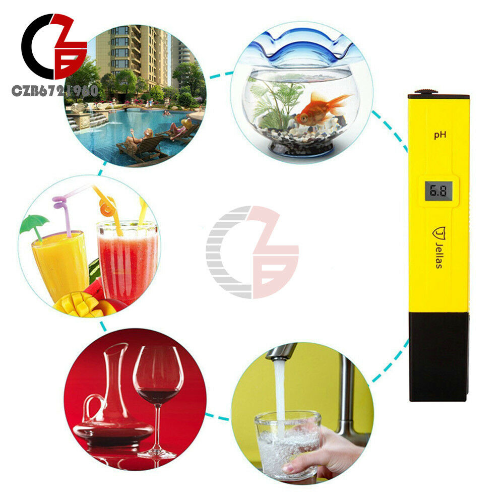 Digital Portable PH Meter Tester Aquarium Pool Water Wine Urine LCD Pen Monitor