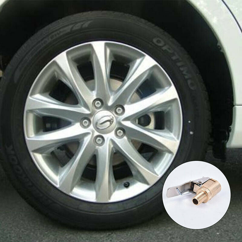 Car 8mm Tyre Wheel Tire Air Chuck Inflator Pump Valve Clip Clamp Connecto.l8