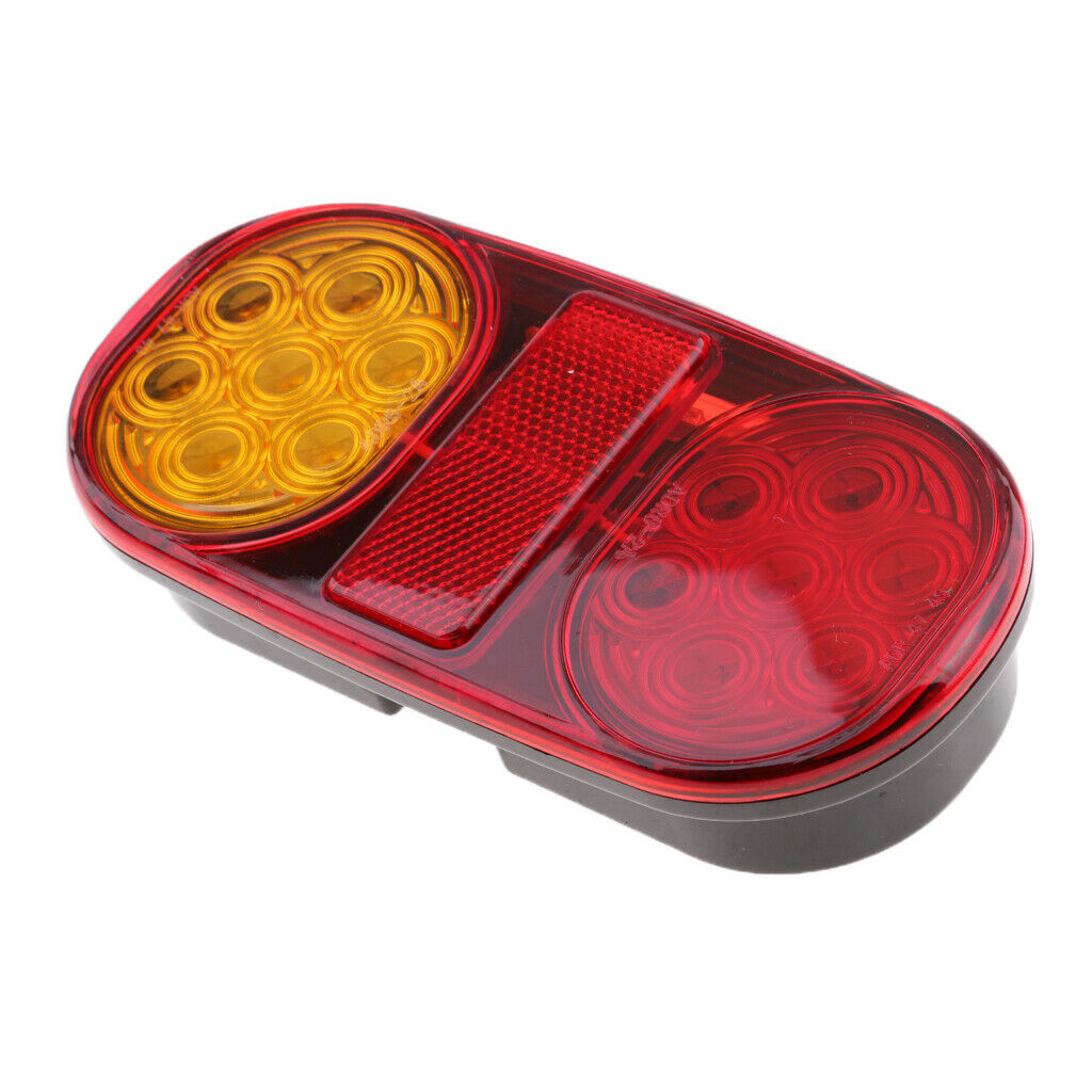 2pcs Truck Trailer Waterproof Tail Light Integrated Lamp Brake/Turn/Stop