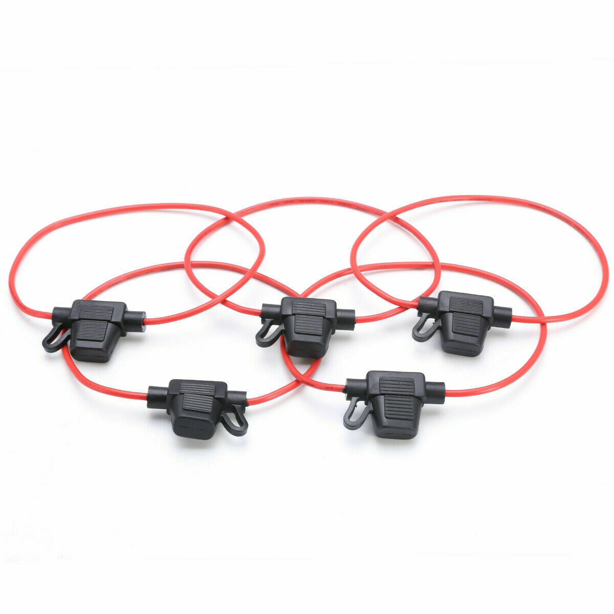 5pcs In Line Car Mini Blade Fuse Holder Splash-proof for 12V 30A Fuses New