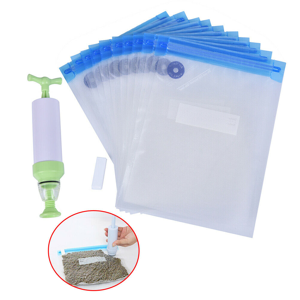 11PCS Vacuum Sealed Bags Food Saver Storage Plastic Grain Vacuum Wrap B a1J.DD