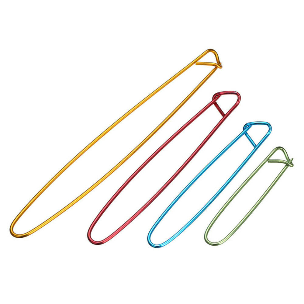1 Set 4 Sizes Aluminum Stitch Pins Holders Knit Knitting Needles Crochet Hooks