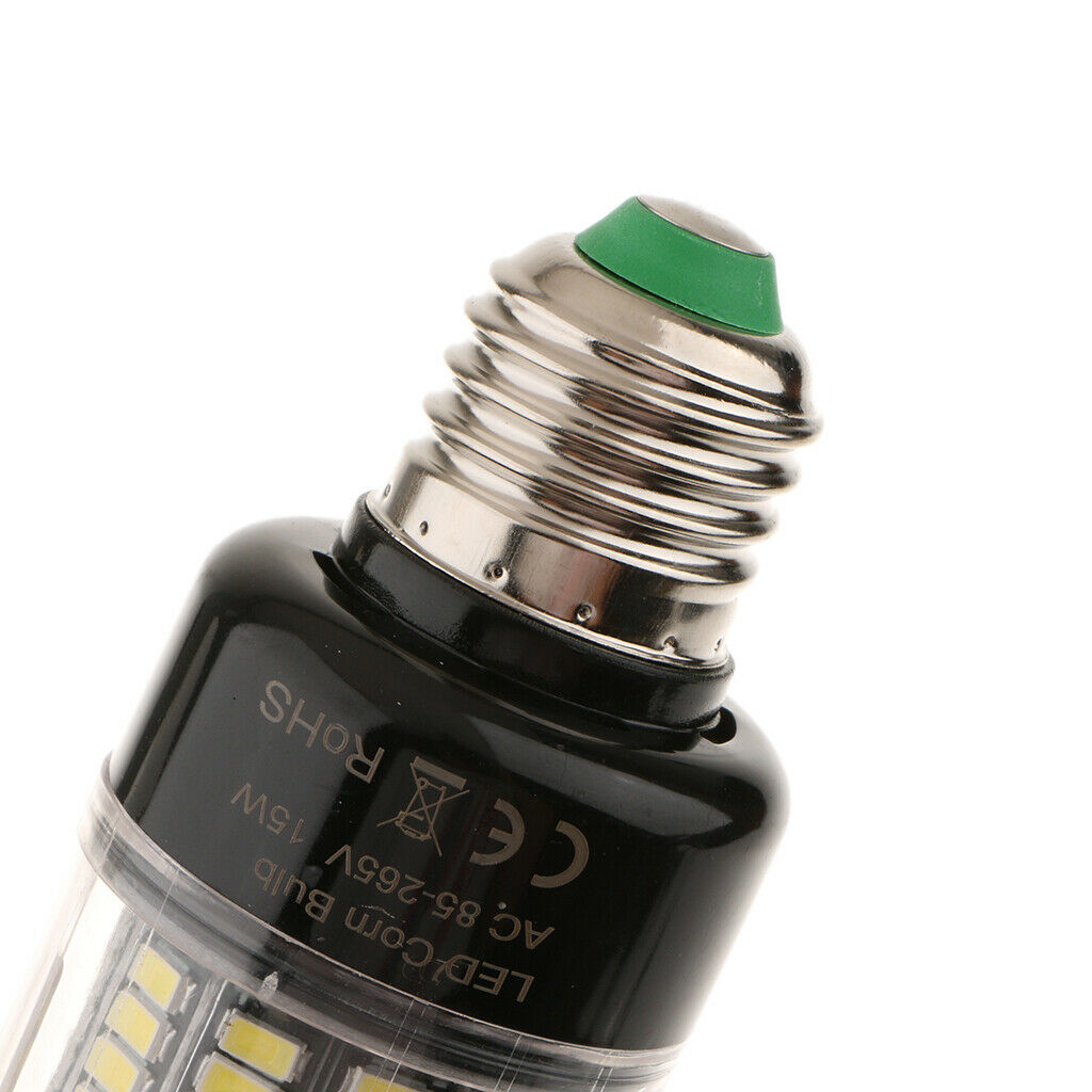 E27 Screw LED Corn Bulb Energy Saving Light Bulb AC 85-265V 15W_White