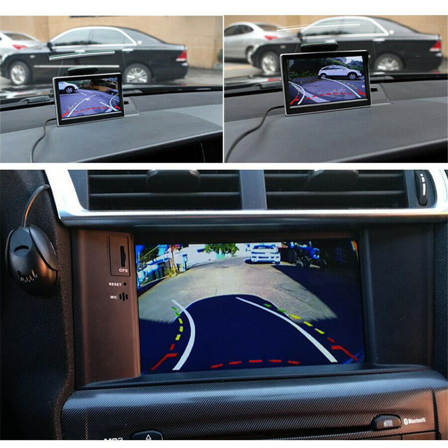 Car Dynamic Trajectory Moving Guide Line Rear View Reverse Camera + 6 Meter Line