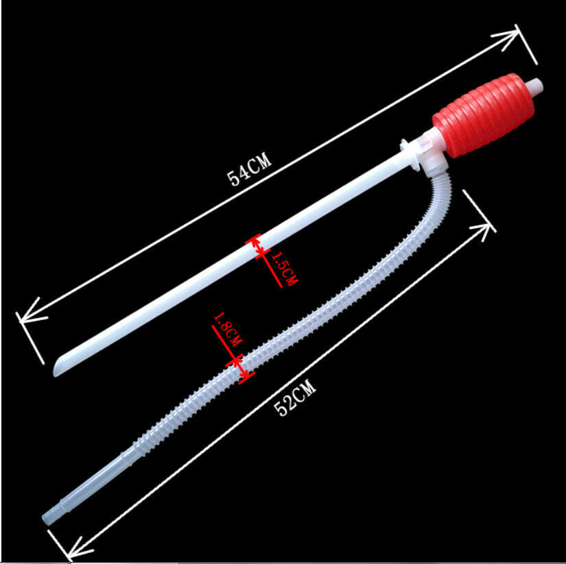 2-Piece Gasoline  Pump Manual Siphon Pumping Kit Car Emergency Supplies