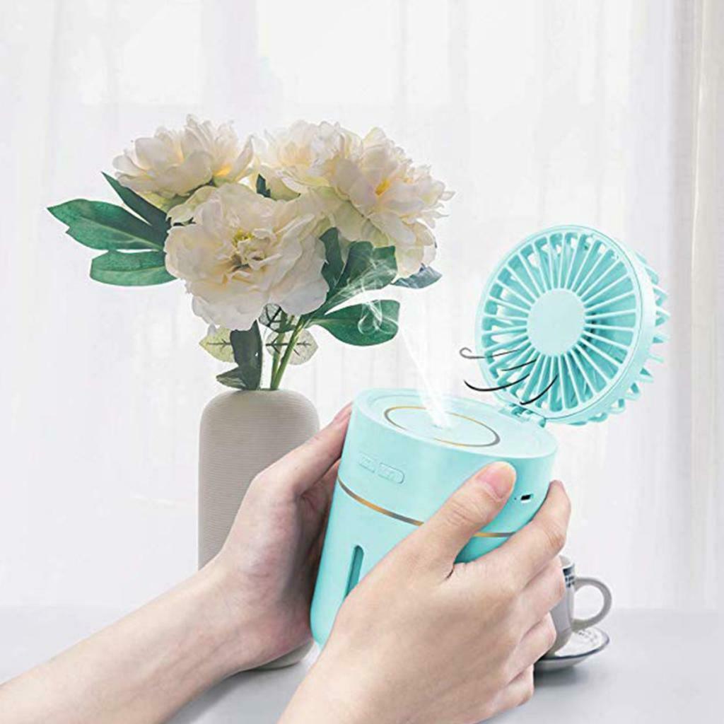 Mini USB Portable Rechargeable Humidifier Misting Cooling Spray Desktop Fan