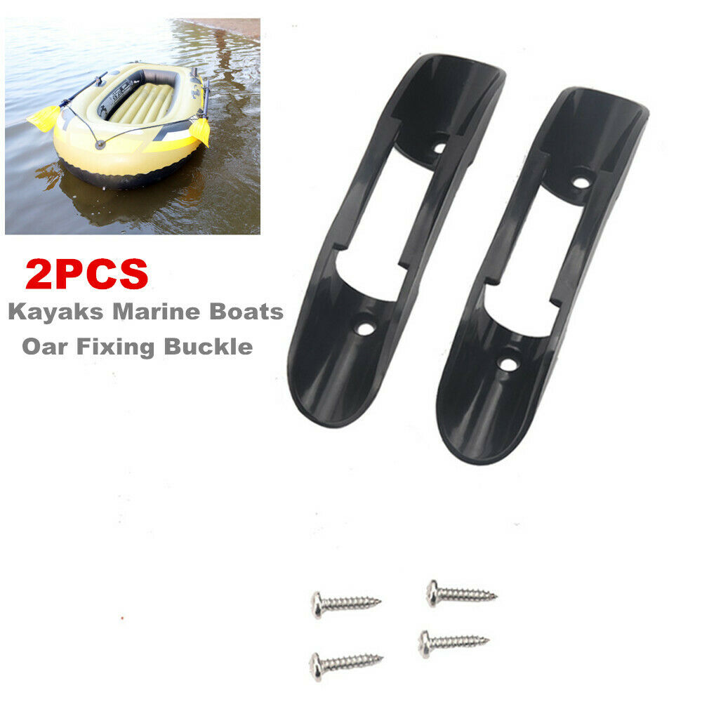 2PCS Kayak Marine Boat Watercraft Oar Fixing Buckle Paddle Clip Holder w/ Screws